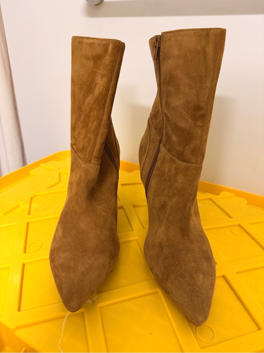 Rockport Suede Pointed-Toe Mid-Calf Boots - Tan
